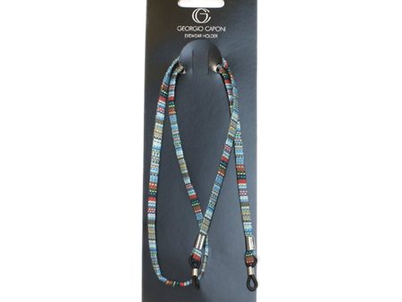 Teal Fabric Chain Eyewear Holder For Cheap