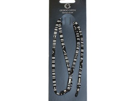 Black & White Fabric Chain Eyewear Holder Supply