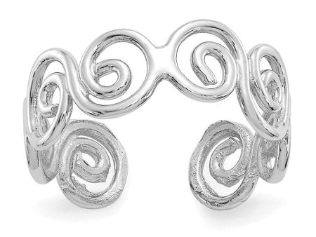 Swirl Toe 5mm Ring in 14 Karat White Gold Discount