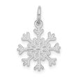 14k White Gold Breckenridge Snowflake Pendant, 9 16 Inch For Cheap