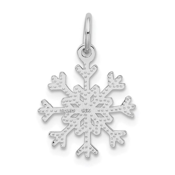 14k White Gold Breckenridge Snowflake Pendant, 9 16 Inch For Cheap