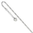 Sterling Silver Polished Heart Adjustable Figaro Chain Anklet, 9 Inch Online Sale