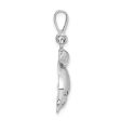 14k White Gold Dolphin Pod Pendant Cheap