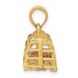 14k Two Tone Gold Large 3D Lobster Trap Pendant Online Hot Sale