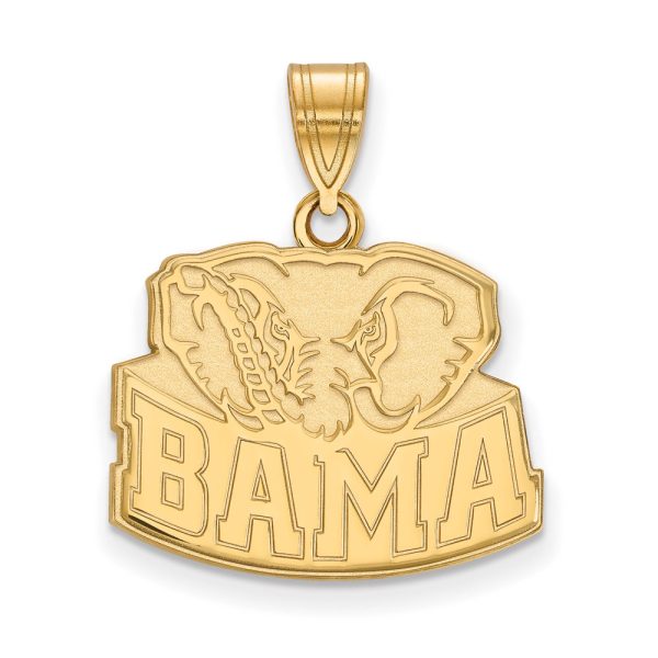 14k Gold Plated Silver U. of Alabama Medium Pendant For Discount