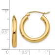 3mm x 20mm 14k Yellow Gold Classic Round Hoop Earrings Cheap