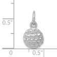 14k White Gold 9mm Polished Golf Ball Pendant Online now