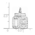 Sterling Silver, Varsity Collection, Small D C Pendant, Number 09 Supply