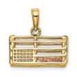 14k Two Tone Gold Large 3D Lobster Trap Pendant Online Hot Sale