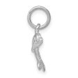 14k White Gold 12mm Dolphin Charm For Discount