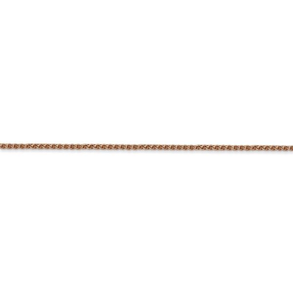 1.2mm, 14k Rose Gold, Diamond Cut Solid Spiga Chain Bracelet, 7 Inch Supply