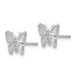 10mm Textured Butterfly Post Earrings in 14k White Gold Online Hot Sale