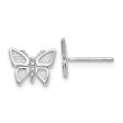 10mm Textured Butterfly Post Earrings in 14k White Gold Online Hot Sale