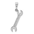 14k White Gold Wrench Pendant Cheap