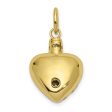 10k or 14k Yellow Gold Always In My Heart Ash Holder Pendant, 16mm Online Sale