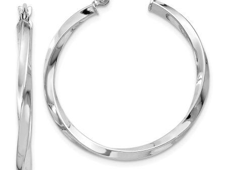 2.5mm Sterling Silver, Twisted Round Hoop Earrings, 30mm (1 1 8 In) on Sale