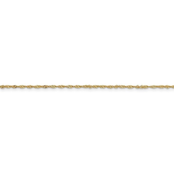 1.1mm, 14k Yellow Gold, Singapore Chain Anklet, 9 Inch Online