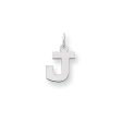 14k White Gold, Amanda Collection, Small Block Style Initial J Pendant Online Sale