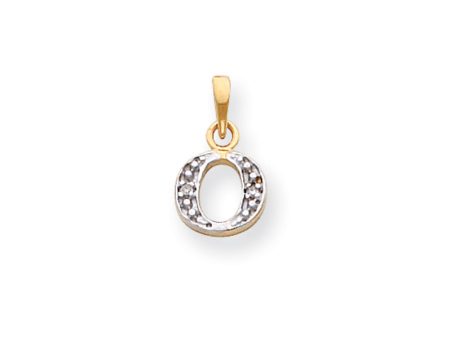 The Chloe Mini Diamond Accent initial O Pendant in 14k Yellow Gold Supply