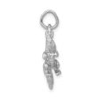 14k White Gold Small 3D Winged Dragon Charm Sale