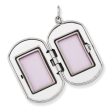 Sterling Silver 30mm Footprints Rectangular Locket Cheap