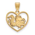 14k Gold Plated Silver South Carolina Heart Pendant Supply