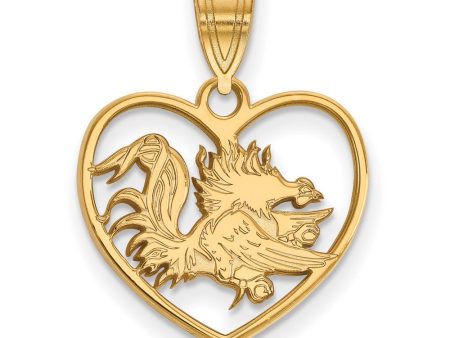 14k Gold Plated Silver South Carolina Heart Pendant Supply