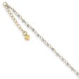 14k Two-Tone Gold Circle and Bead Chain Adjustable Anklet, 9 Inch on Sale