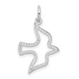 14k White Gold Dove Charm Supply