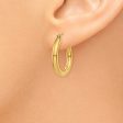 3mm x 20mm 14k Yellow Gold Classic Round Hoop Earrings Cheap