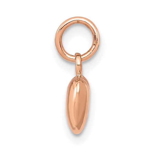 14k Rose Gold Puffed Heart Charm or Pendant, 7mm (1 4 inch) Online now