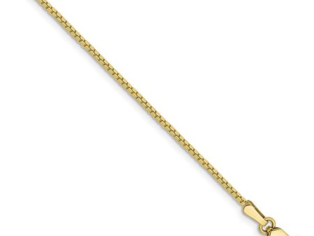 1.1mm, 10k Yellow Gold, Box Chain Anklet, 9 Inch Online Sale