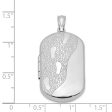 Sterling Silver 30mm Footprints Rectangular Locket Cheap