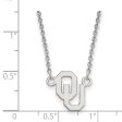 14k White Gold Oklahoma OU Small Pendant Necklace Cheap