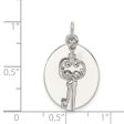 14k White Gold Key and Tag Charm Supply