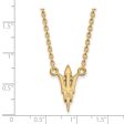 14k Gold Plated Silver Arizona State Lg Trident Pendant Necklace Online Hot Sale