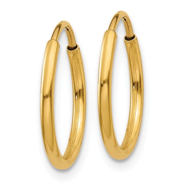 1.25mm, 14k Yellow Gold Endless Hoop Earrings, 13mm (1 2 Inch) Supply