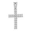 14k White Gold 1 6 or 1 4 Ctw Diamond Latin Cross Pendant Sale