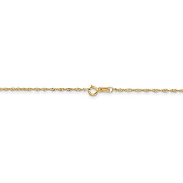 1.1mm, 14k Yellow Gold, Singapore Chain Anklet, 9 Inch Online