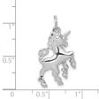 14k White Gold Polished Unicorn Charm or Pendant Supply