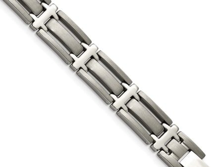 10mm Multi-Finish Titanium Open Link Bracelet - 8.75 Inch Online now