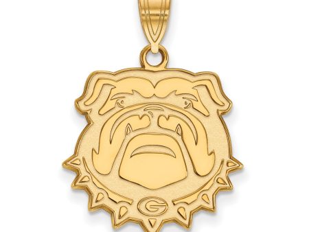 10k Yellow Gold U. of Georgia Large Bulldog Pendant Online now