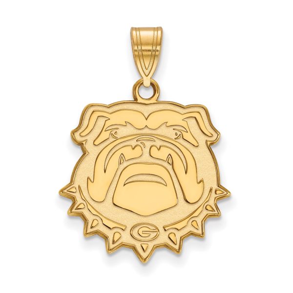 10k Yellow Gold U. of Georgia Large Bulldog Pendant Online now