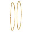 1.25mm, 14k Yellow Gold Endless Hoop Earrings, 60mm (2 3 8 Inch) For Discount