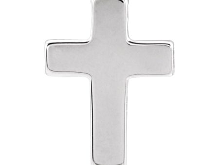 Sterling Silver Petite Hollow Cross Slide Pendant, 9 x 12mm Cheap