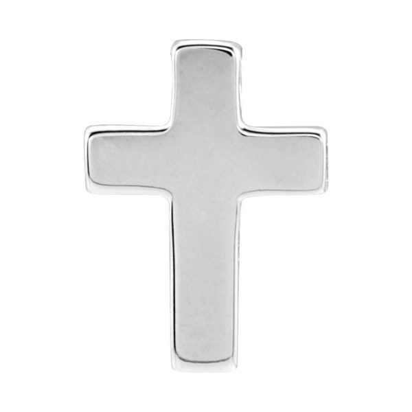 Sterling Silver Petite Hollow Cross Slide Pendant, 9 x 12mm Cheap