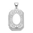 14k White Gold 20mm Scrolled Border Octagonal Locket For Discount