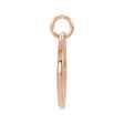 14k Rose Gold and 0.08 Ctw Diamond Disc Cross Charm or Pendant, 12mm Online Sale