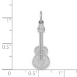 14k White Gold Vertical Classical Guitar Charm Online