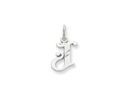 14k White Gold, Isabelle Collection, Mini Letter J Initial Charm Supply